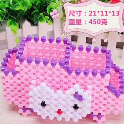 Hand-woven pen holder creative KT five-grid pen holder