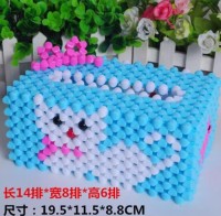 Hand-woven swan tissue box,