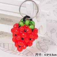 Beaded jewelry pendant mobile phone key ring cute fruit strawberry creative pendant