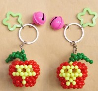 Hand-woven peace apple pendant, keychain jewelry, new apple pendant