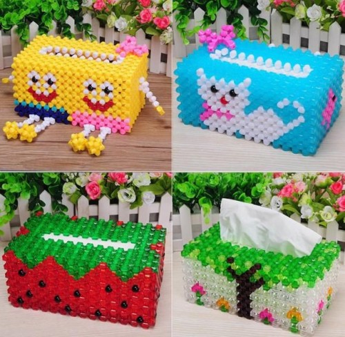Hand-woven home decoration crystal paper box