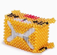 Creative bear, pig and tiger gradient hand-woven tissue box