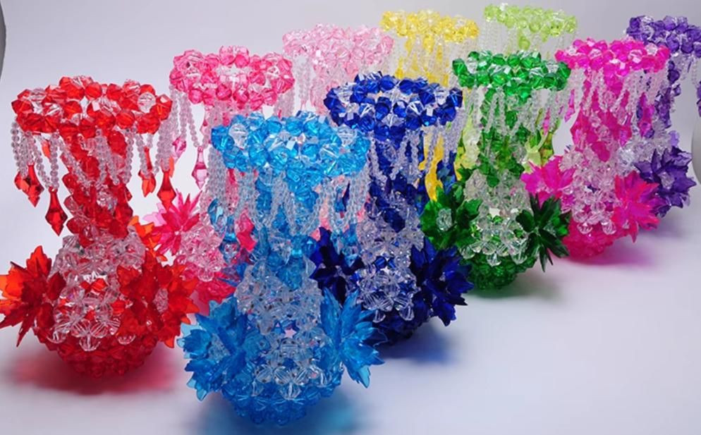 Pure hand-woven craft vase ornaments