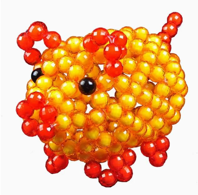 Hand-woven lucky pig ornaments