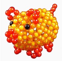 Hand-woven lucky pig ornaments