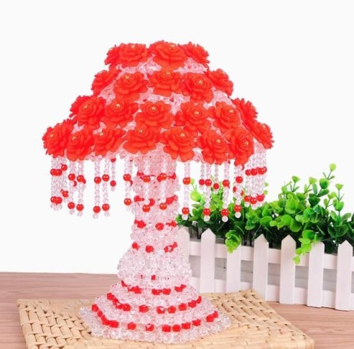 Hand-woven creative princess table lamp