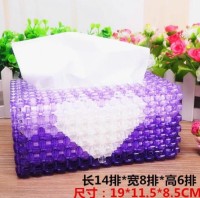 Hand-woven home decoration crystal paper box