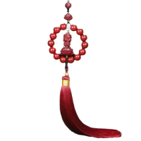 Cinnabar Baby Buddha Car Pendant High Content Purple Golden Sands Lotus Tassel Pendant