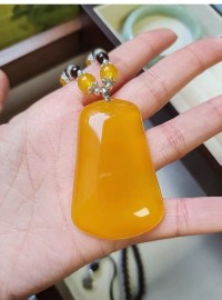 Chalcedony Peace and Trouble Pendant Citrine Light Luxury Sweater Chain