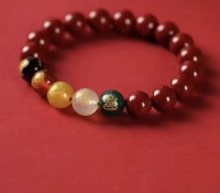 Original cinnabar five-way god of wealth bracelet high content luck beads bracelet