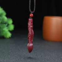 Natural cinnabar Wenchang pendant mens and womens purple sand college entrance examination champion gift