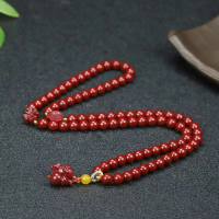 Authentic Zijin Cinnabar Bracelet Multi-circle Rosary Gourd Exquisite and Versatile Womens Fashion Light Luxury
