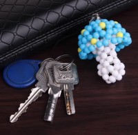 Hand-woven mushroom pendant, car key pendant, woven creative bag pendant