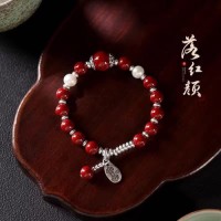 Natural cinnabar purple gold sand luck bracelet