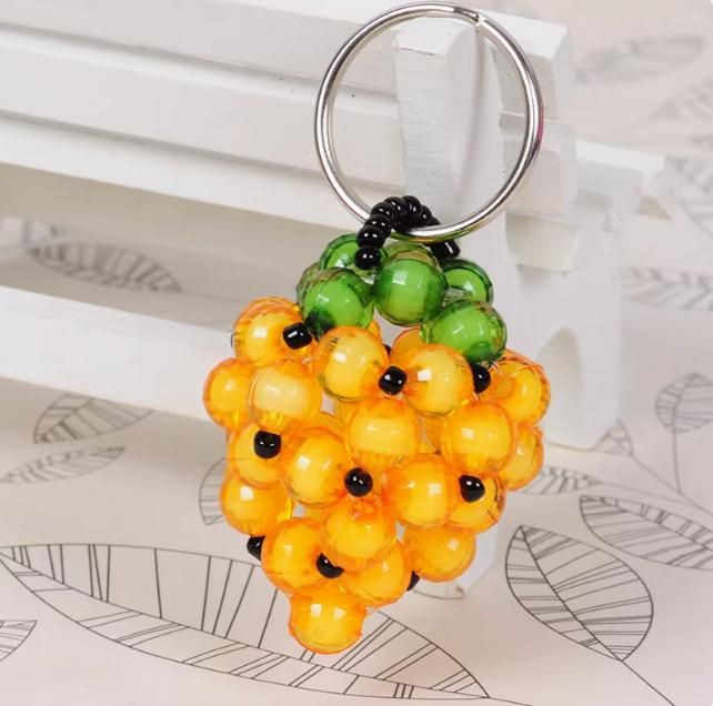Beaded jewelry pendant mobile phone key ring cute fruit strawberry creative pendant