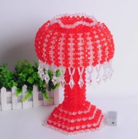 Creative hand-woven mushroom table lamp