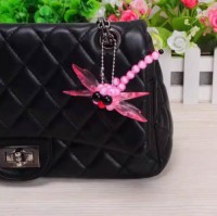 Hand-woven creative dragonfly key pendant bag pendant