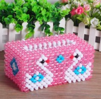 Hand-woven swan tissue box,