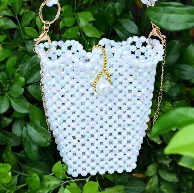 Pure hand-woven creative lace bucket bag
