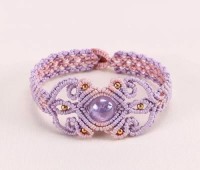 Amethyst Beads Delicate Braided Rope Bracelet