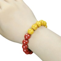 Crystal cinnabar natural realgar lucky bracelet.