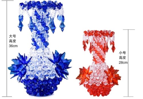 Pure hand-woven craft vase ornaments