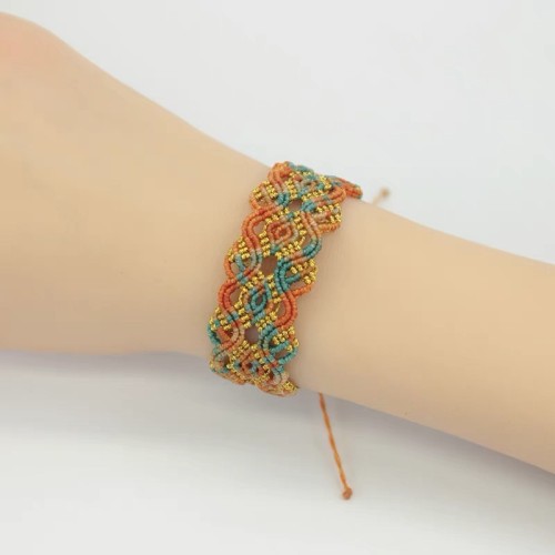 Qianli Jiangshan Canglan Jue ethnic style hand-woven rope bracelet
