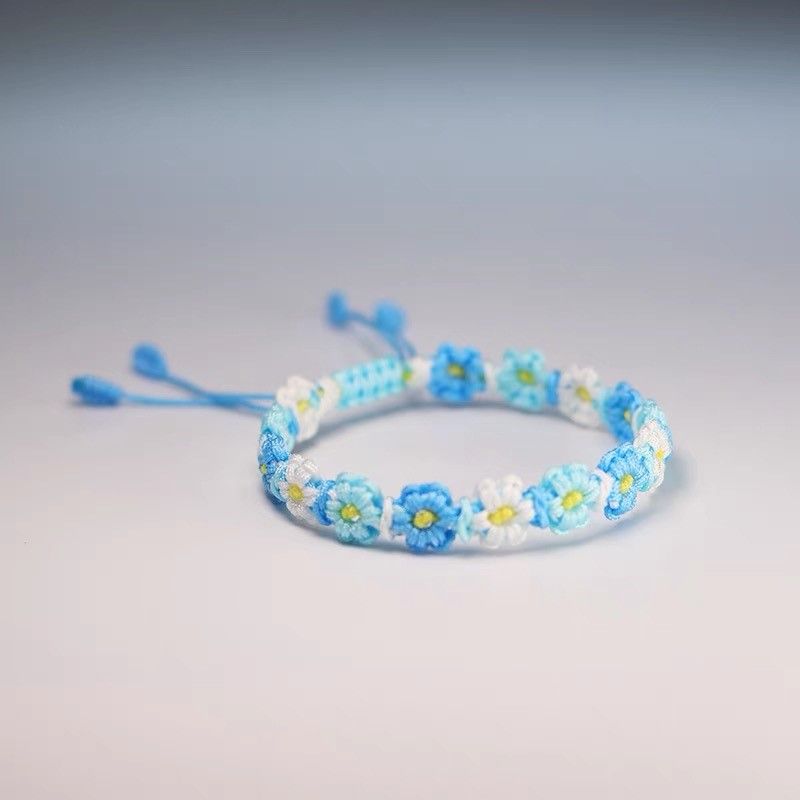 Gradient Small Flowers Fresh Flower Hand-woven Rope Bracelet