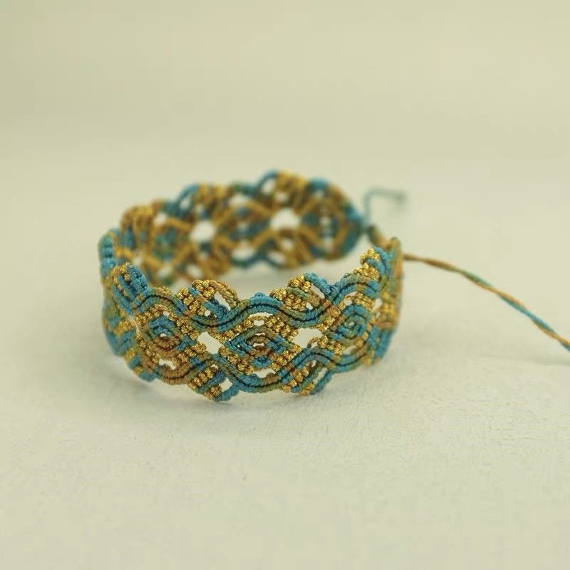 Qianli Jiangshan Canglan Jue ethnic style hand-woven rope bracelet