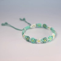 Gradient Small Flowers Fresh Flower Hand-woven Rope Bracelet