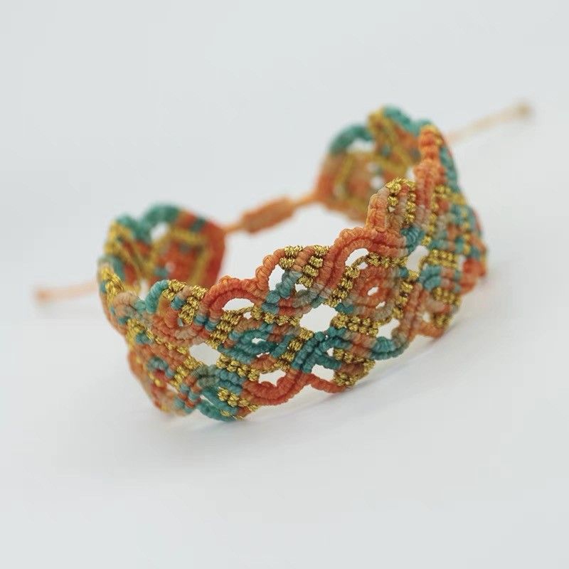 Qianli Jiangshan Canglan Jue ethnic style hand-woven rope bracelet
