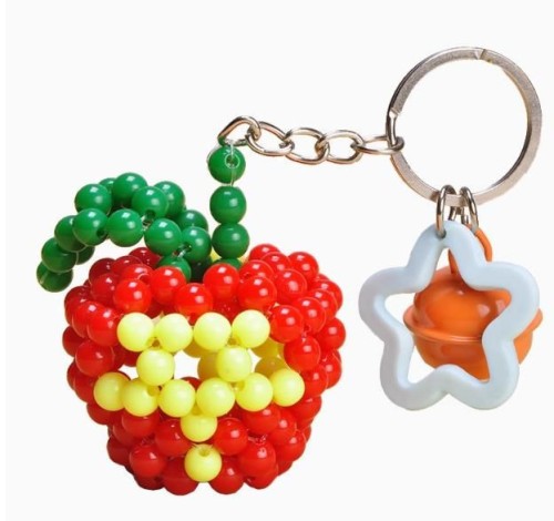 Hand-woven peace apple pendant, keychain jewelry, new apple pendant