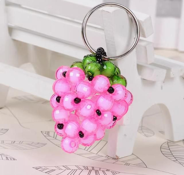 Beaded jewelry pendant mobile phone key ring cute fruit strawberry creative pendant
