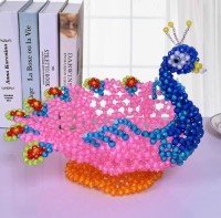 Creative peacock fruit plate, pure hand-woven fruit plate, storage ornament