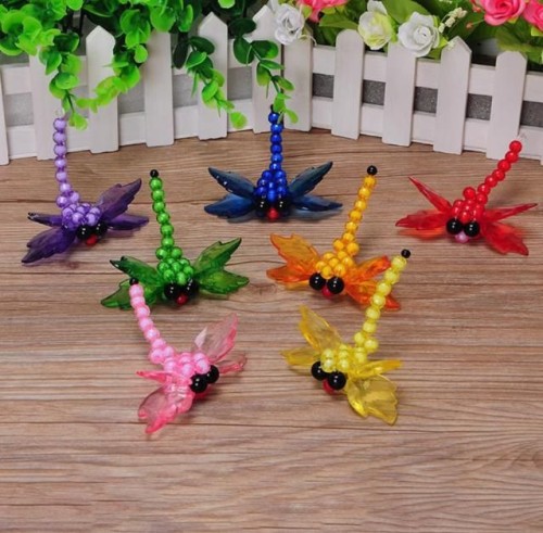 Hand-woven creative dragonfly key pendant bag pendant