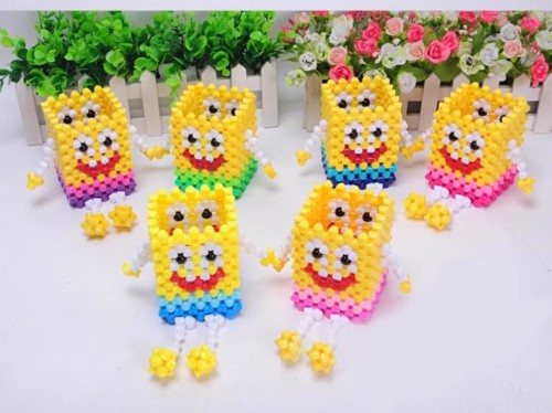 Hand-woven pen holder creative SpongeBob colorful crafts